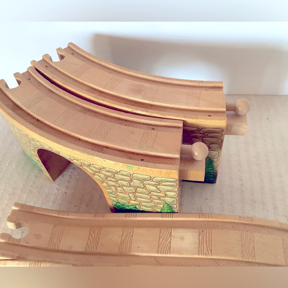 Rare Vintage Arched Viaduct Set Thomas & Friends Wooden Railway 2003, 4 Pieces - Picture 8 of 11